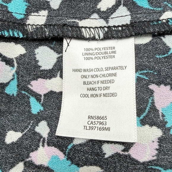 Leith Floral Wrap Dress Short Sleeve Midi M Tie Waist Lightweight Spring Summer - Picture 7 of 8